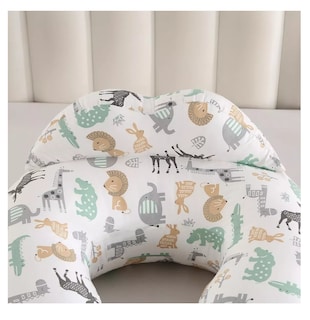 Foto 4 | Almohada Cojin De Lactancia Para Bebé Amamantar Antirreflujo Blanco Dibujos Animales