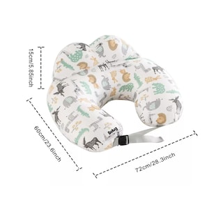 Foto 2 | Almohada Cojín De Lactancia Para Bebé Amamantar Antirreflujo Blanco Dibujos Animales, Belug Blanco