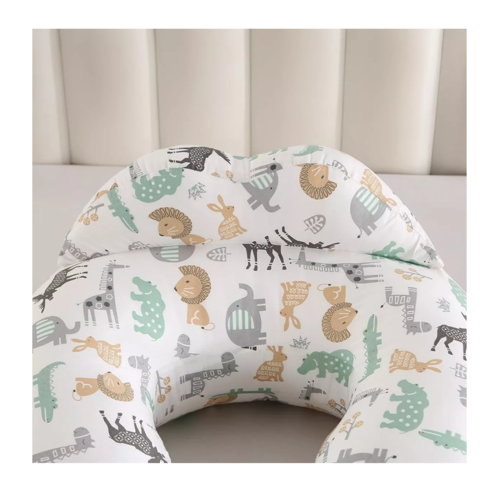 Foto 5 pulgar | Almohada Cojín De Lactancia Para Bebé Amamantar Antirreflujo Blanco Dibujos Animales, Belug Blanco