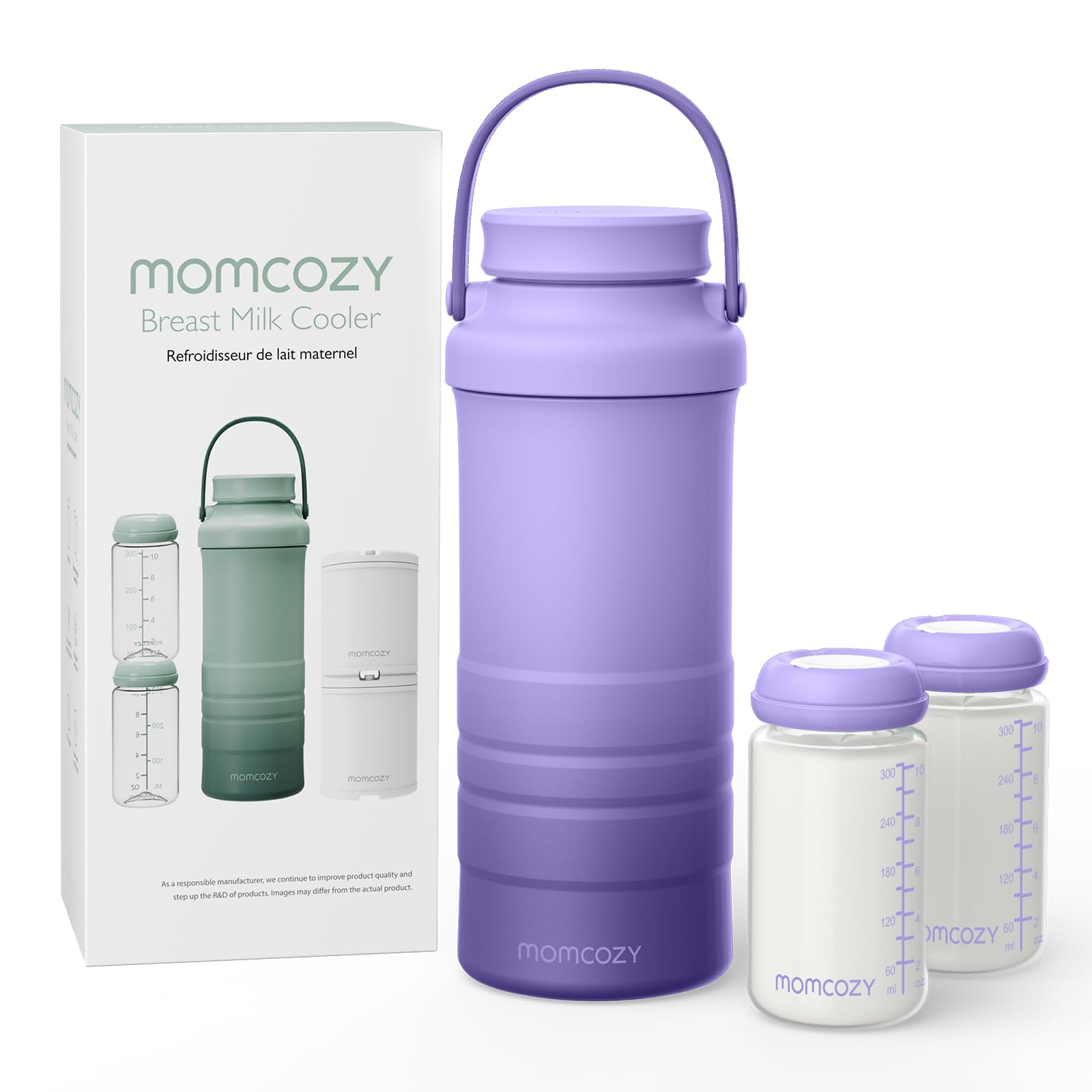 Enfriador De Leche Materna Momcozy Portátil, 650 Ml, 24 Horas, Refrigeración, Color Morado - Venta Internacional.