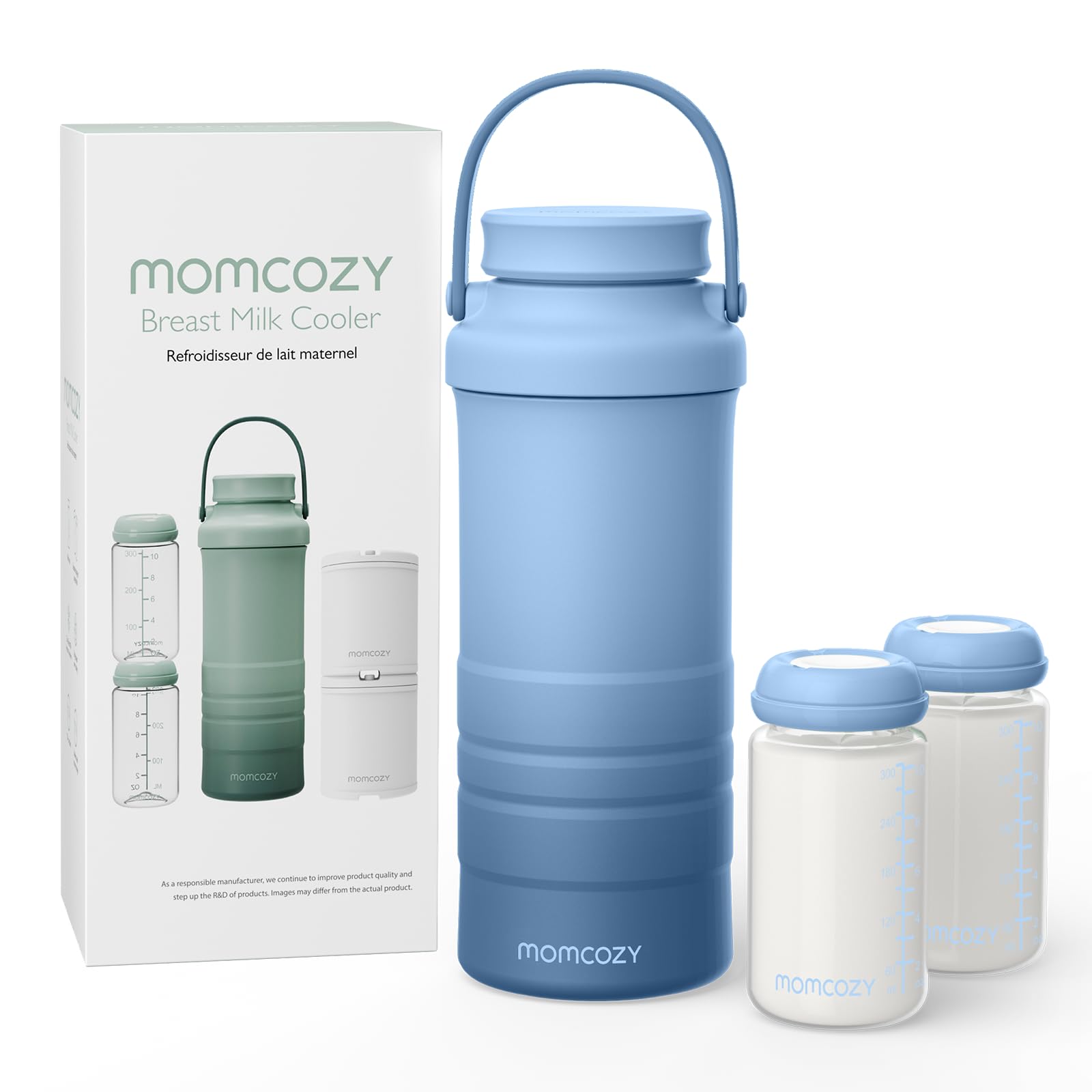 Enfriador De Leche Materna Portátil Momcozy De 650 Ml Con 2 Biberones - Venta Internacional.