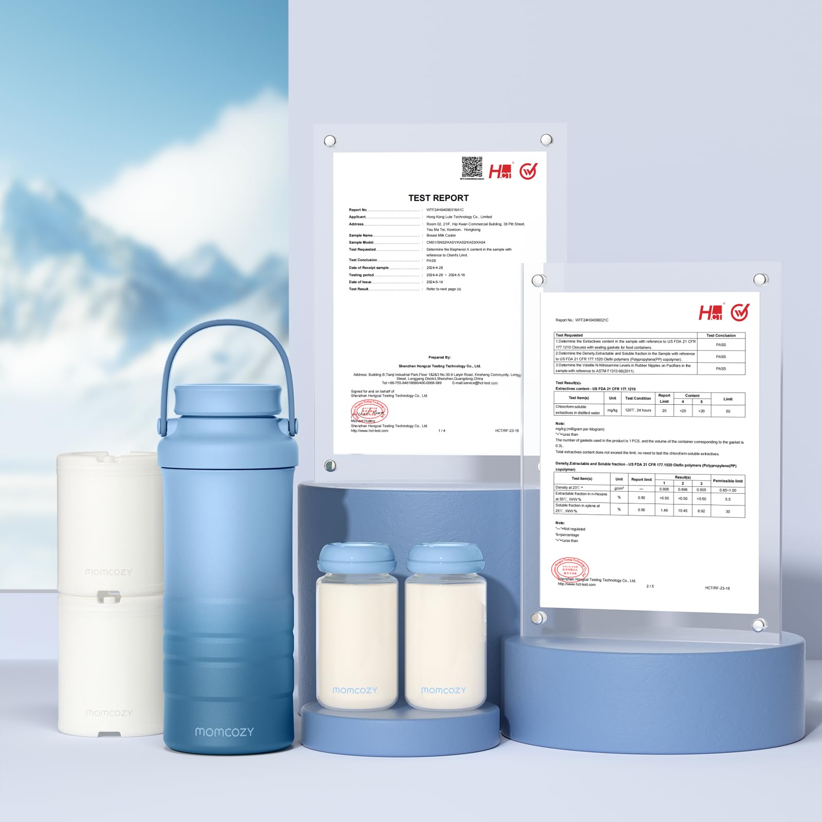 Foto 6 | Enfriador De Leche Materna Portátil Momcozy De 650 Ml Con 2 Biberones - Venta Internacional.