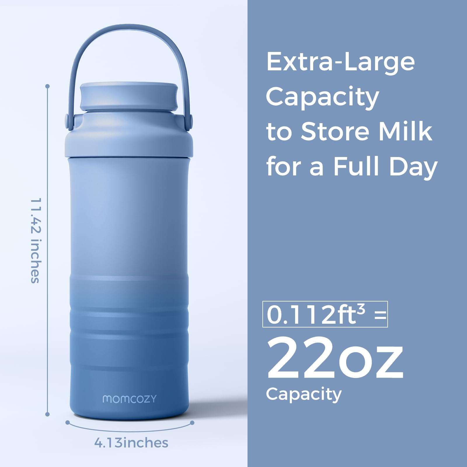 Foto 7 | Enfriador De Leche Materna Portátil Momcozy De 650 Ml Con 2 Biberones - Venta Internacional.