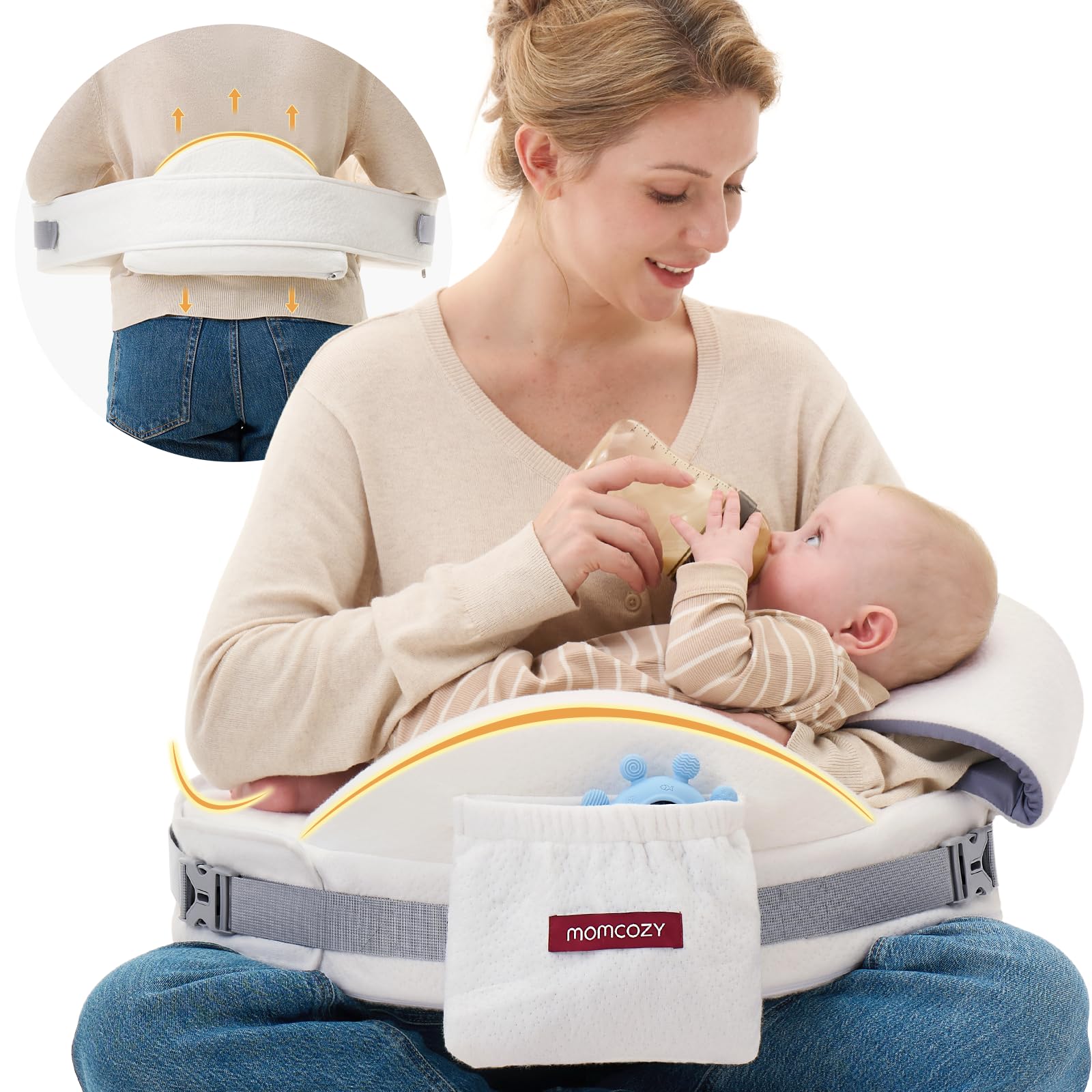 Foto 2 pulgar | Almohada De Lactancia Momcozy Cozypro Con Soporte Ergonómico Integral - Venta Internacional.