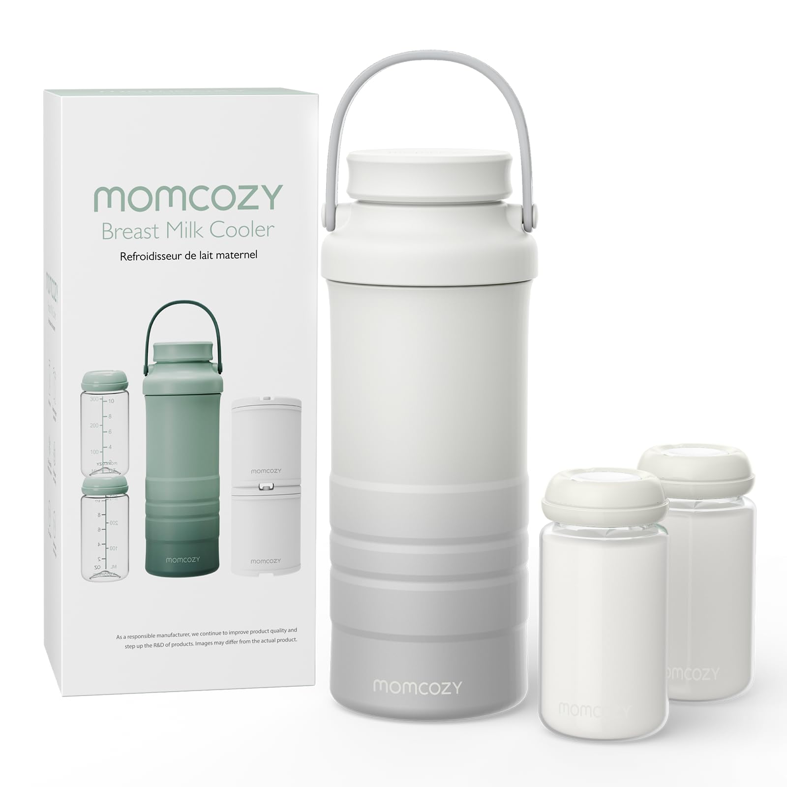 Enfriador De Leche Materna Portátil Momcozy De 650 Ml Con 2 Biberones - Venta Internacional.
