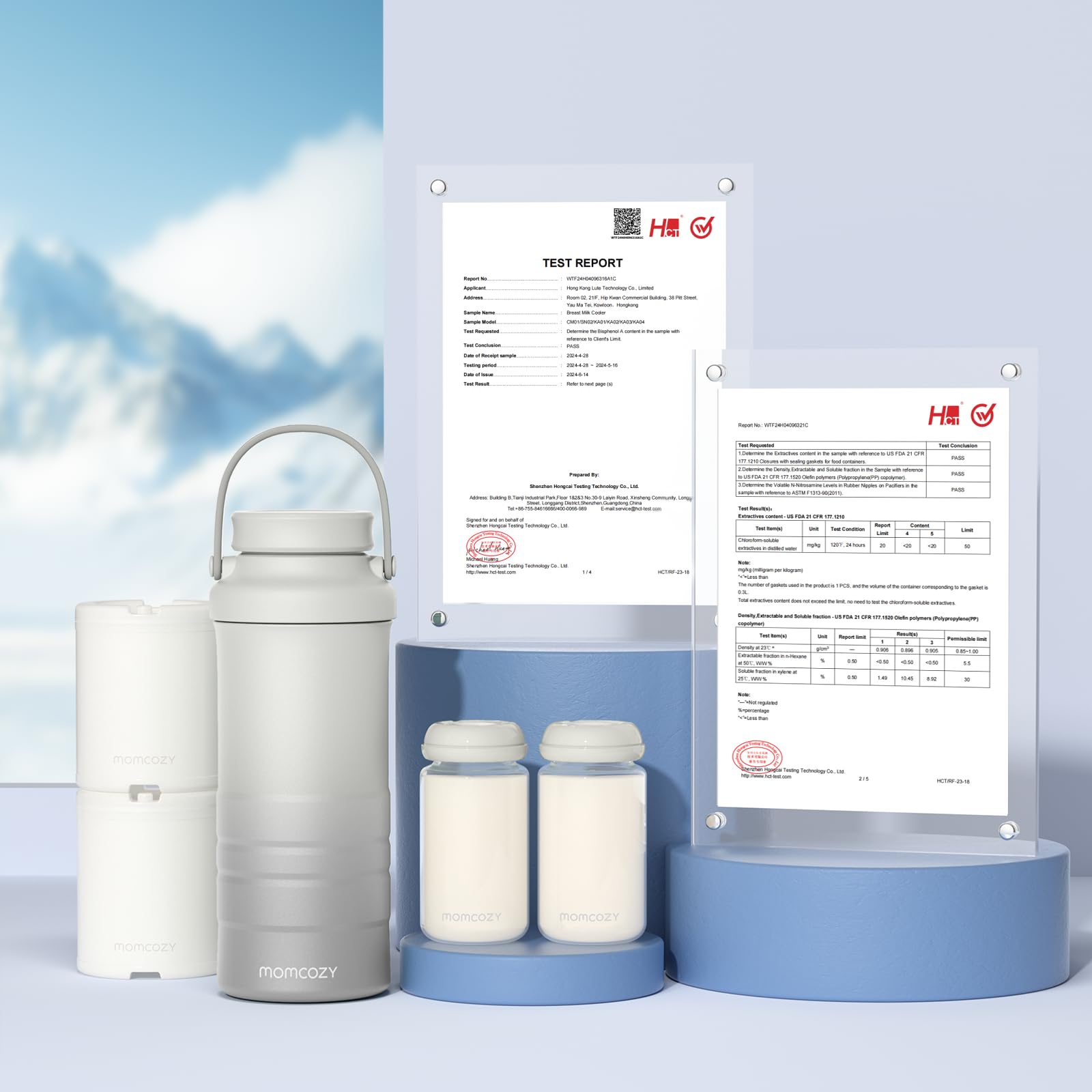 Foto 6 | Enfriador De Leche Materna Portátil Momcozy De 650 Ml Con 2 Biberones - Venta Internacional.