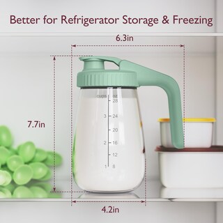 Foto 7 | Jarra De Leche Materna Momcozy, Resistente Al Calor Y Al Frío, 1 Litro, Verde - Venta Internacional.