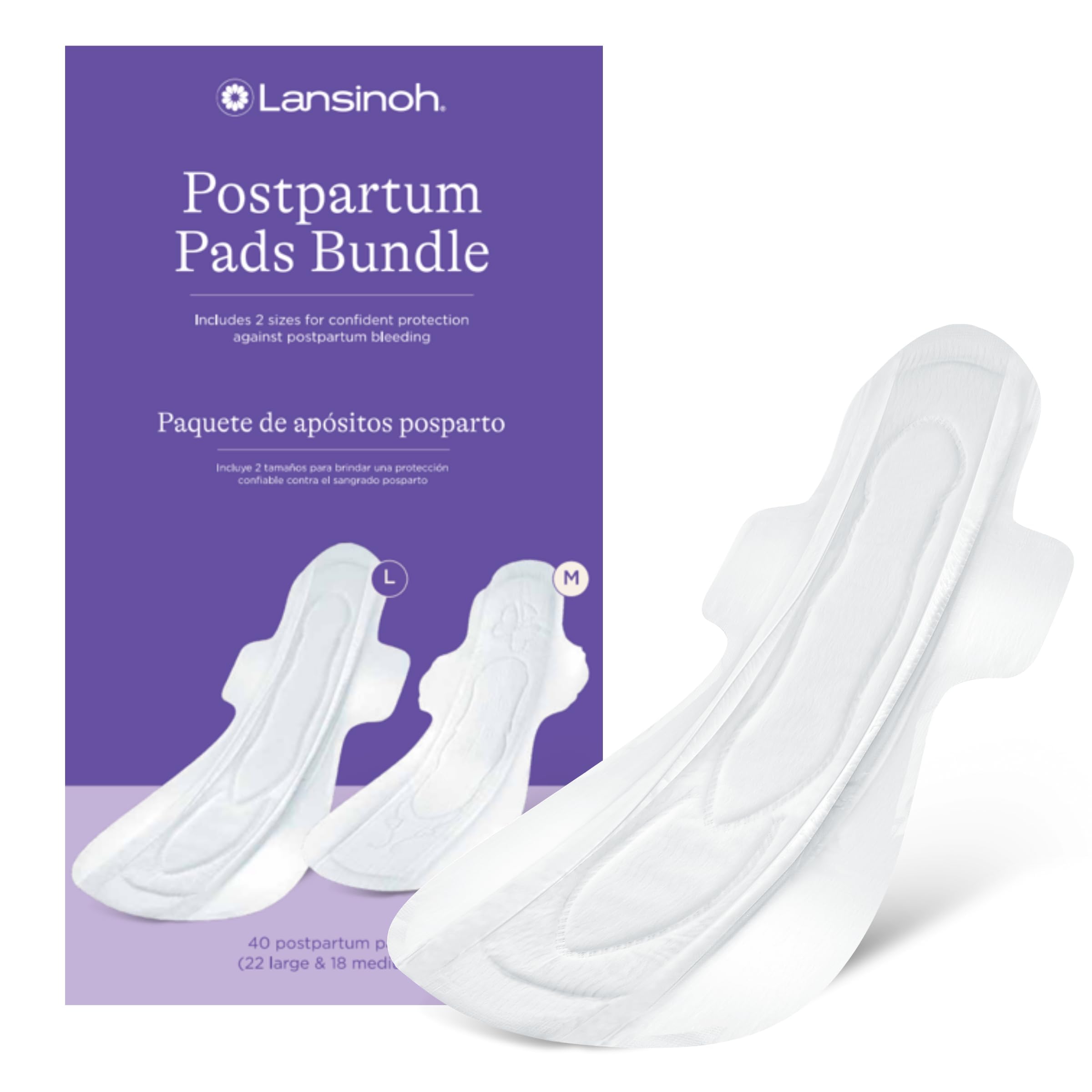 Foto 2 pulgar | Paquete De Toallas Posparto Lansinoh Extra Absorbentes Con Alas 40 - Venta Internacional.