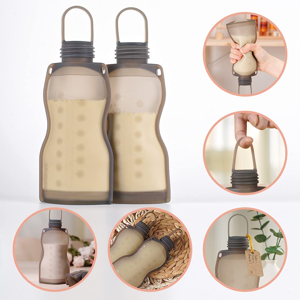 Foto 5 pulgar | Bolsas De Almacenamiento De Leche Materna, De Silicona, Reutilizables, 260 Ml, 10 Unidades - Venta Internacional.