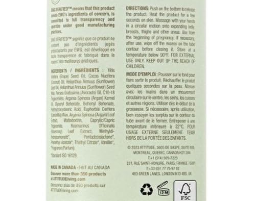 Foto 7 | Aceite Antiestrías Attitude, Sin Plástico, 90 Ml - Venta Internacional.