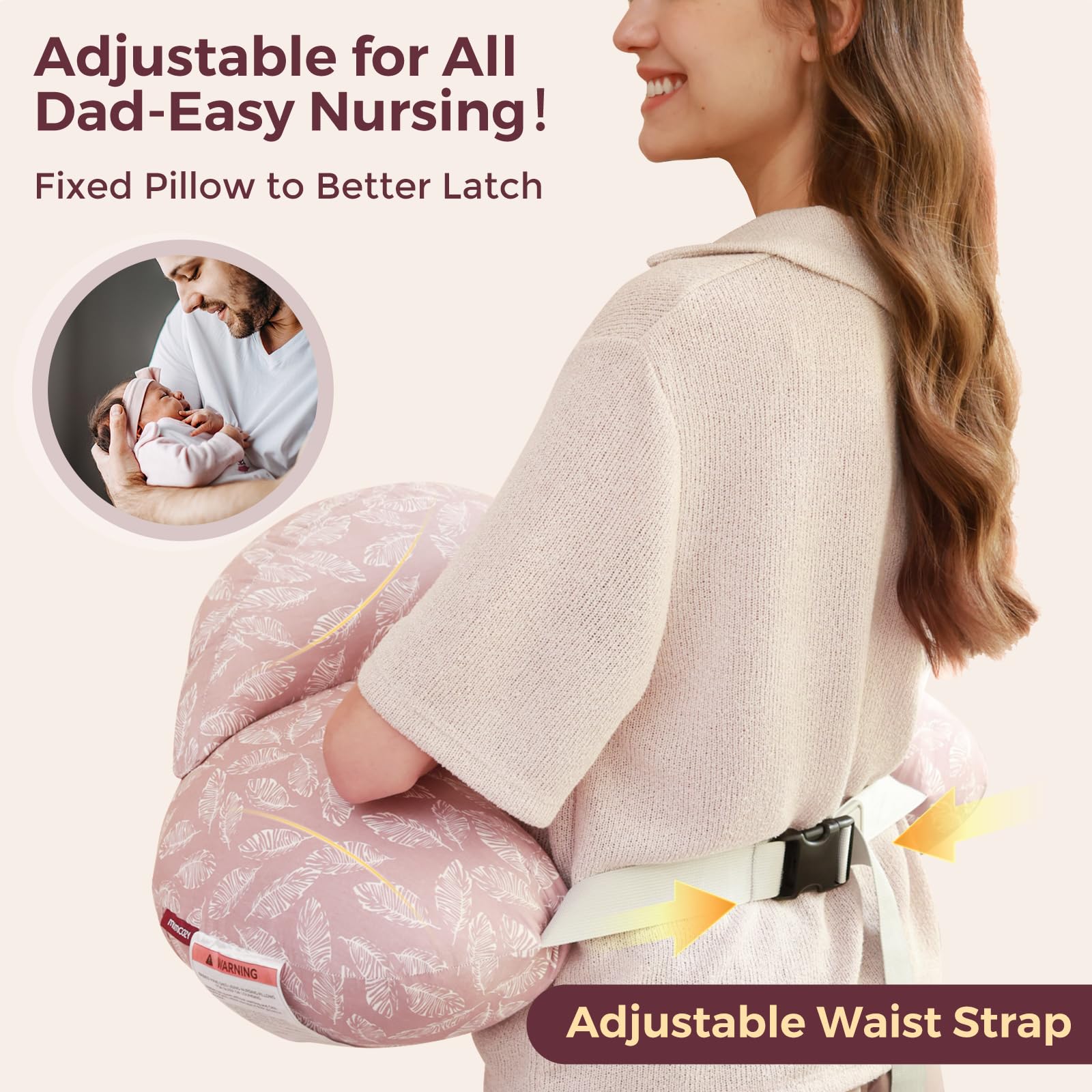 Foto 5 pulgar | Almohada De Lactancia Momcozy Original Para Amamantar Con Valla De Seguridad - Venta Internacional.