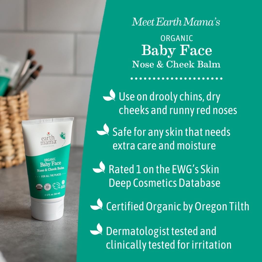 Foto 5 | Bálsamo Orgánico Para Rostro, Nariz Y Mejillas Para Bebés Moisturizer Earth Mama - Venta Internacional.