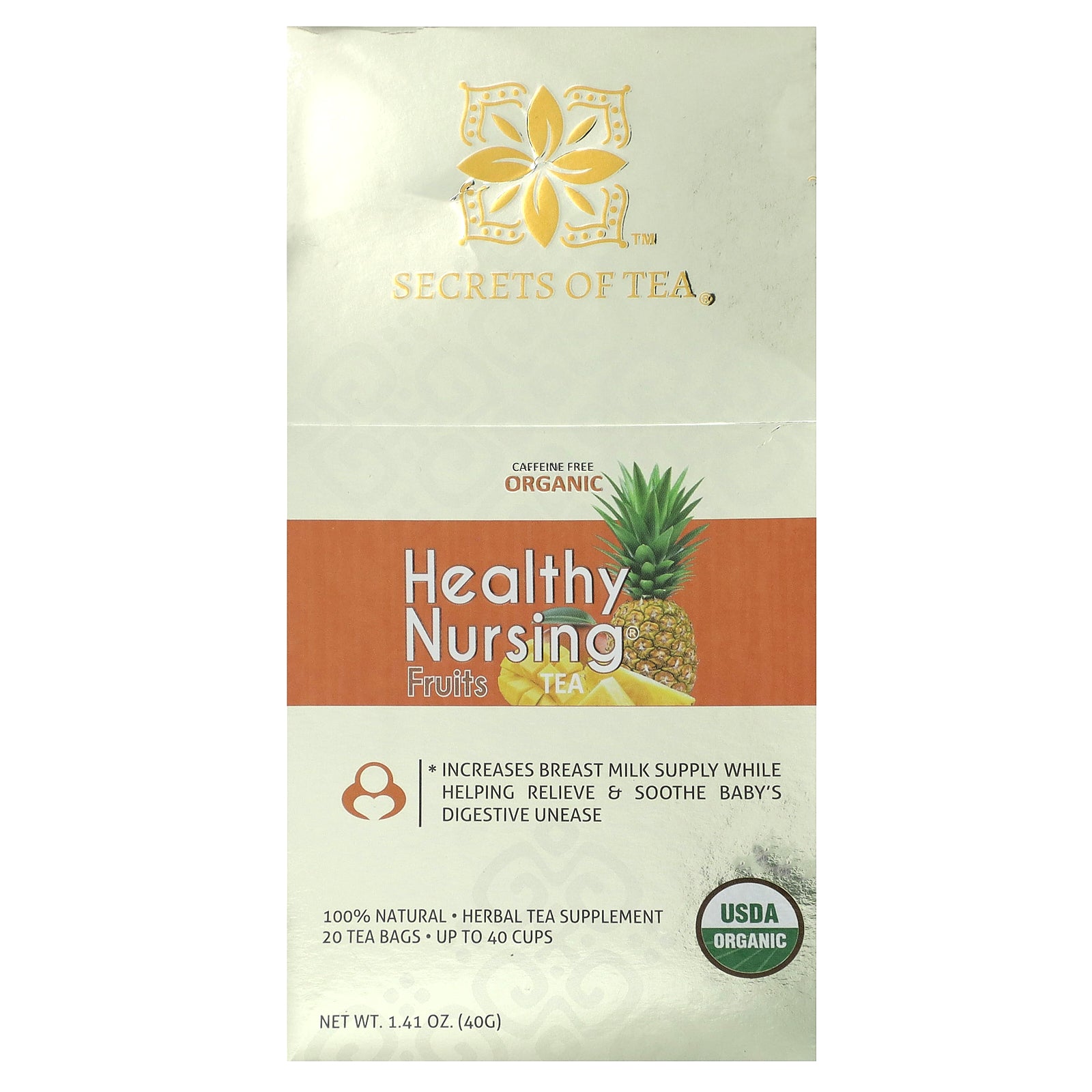 Foto 1 | 20 Bolsitas De Té Tea Secrets Of Tea  Frutas Orgánicas Y Saludables Para Amamantar - Venta Internacional.
