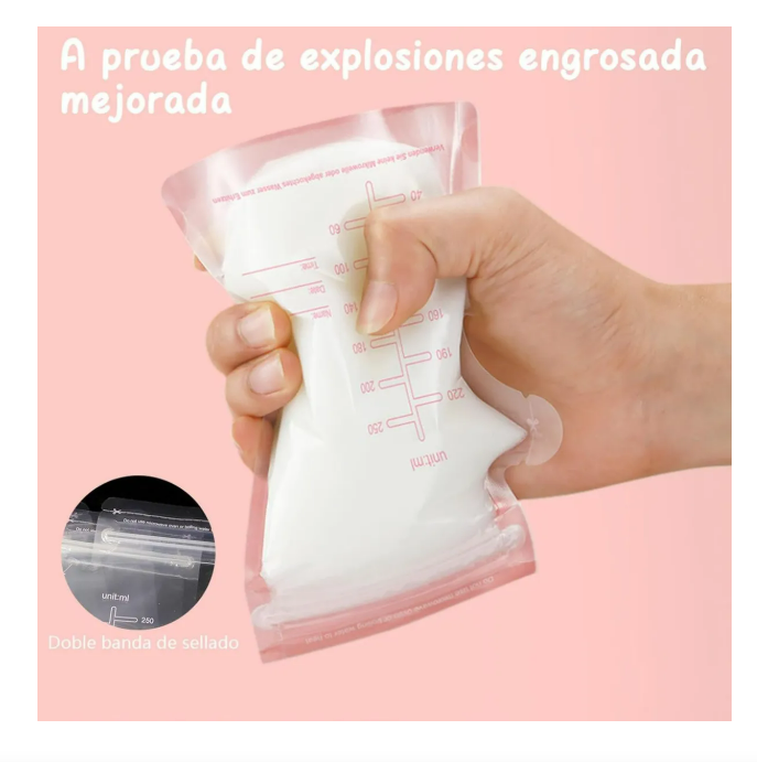 Foto 5 pulgar | Bolsa De Almacenamiento De Leche Materna 250ml 200piezas+pen