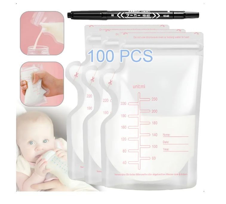 Foto 1 | Bolsa De Almacenamiento De Leche Materna 250ml 100 Piezas
