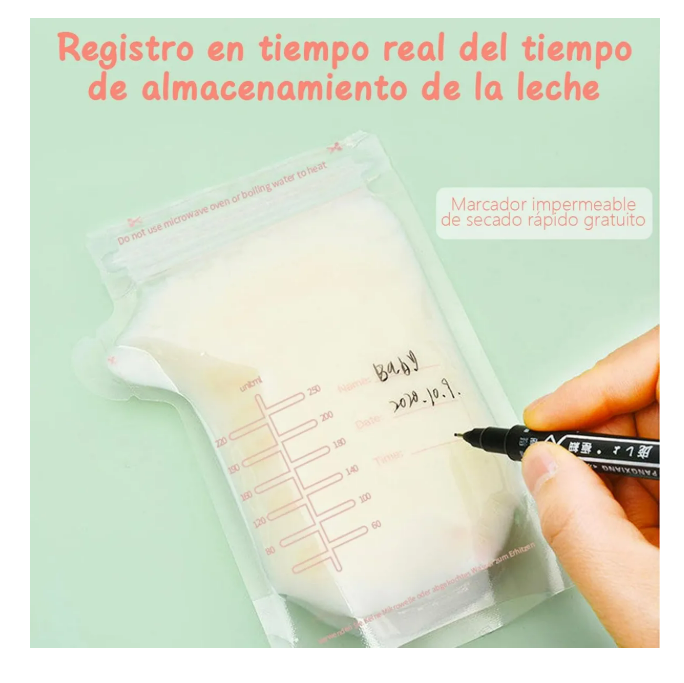 Foto 4 pulgar | Bolsa De Almacenamiento De Leche Materna 250ml 100 Piezas