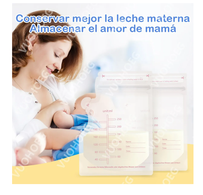 Foto 4 | Bolsa De Almacenamiento De Leche Materna 250ml 200 Piezas