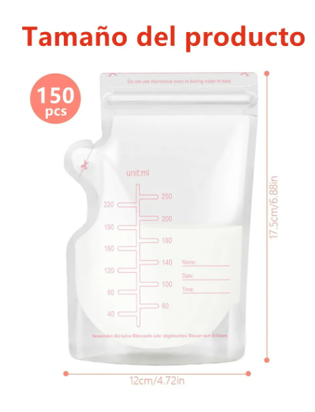 Foto 3 pulgar | Bolsa De Almacenamiento De Leche Materna 250ml 150 Piezas