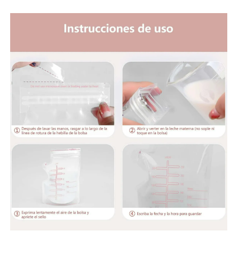 Foto 5 pulgar | Bolsa De Almacenamiento De Leche Materna 250ml 150 Piezas