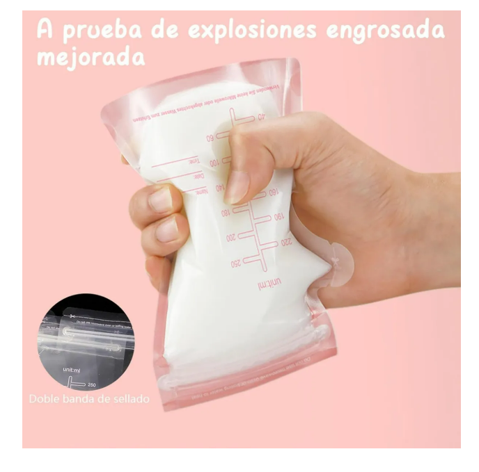 Foto 4 | 200 Piezas Bolsa De Almacenamiento De Leche Materna 250ml