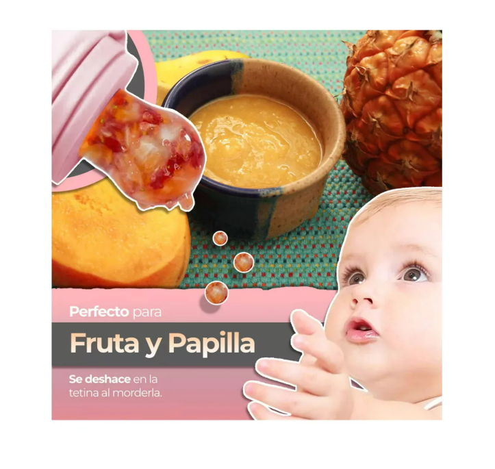 Foto 5 pulgar | Chupón Fruta Y Papilla Alimentador Para Bebé Mordedera 6 Pcs