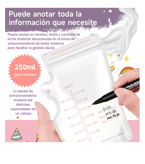 Foto 4 pulgar | Sunrises X 150 Unidades Bolsas De Almacenamiento Para Leche Materna 250ml Material De Calidad Alimentaria Y Vien
