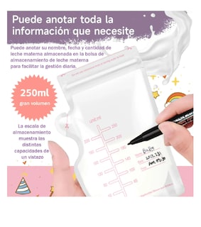 Foto 3 | Sunrises X 150 Unidades Bolsas De Almacenamiento Para Leche Materna 250ml Material De Calidad Alimentaria Y Vien