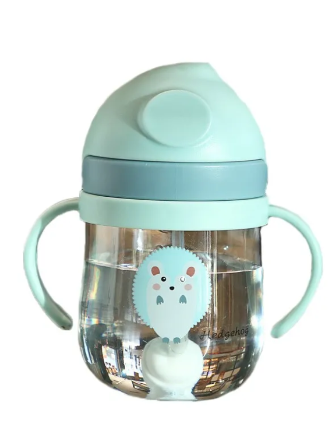 Vaso Para Bebés Con Aza Antiderrame Con Sorbete Color Verde De 250ml