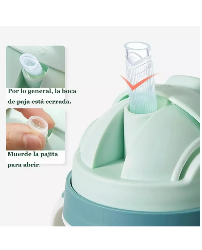 Foto 4 pulgar | Vaso Para Bebés Con Aza Antiderrame Con Sorbete Color Verde De 250ml
