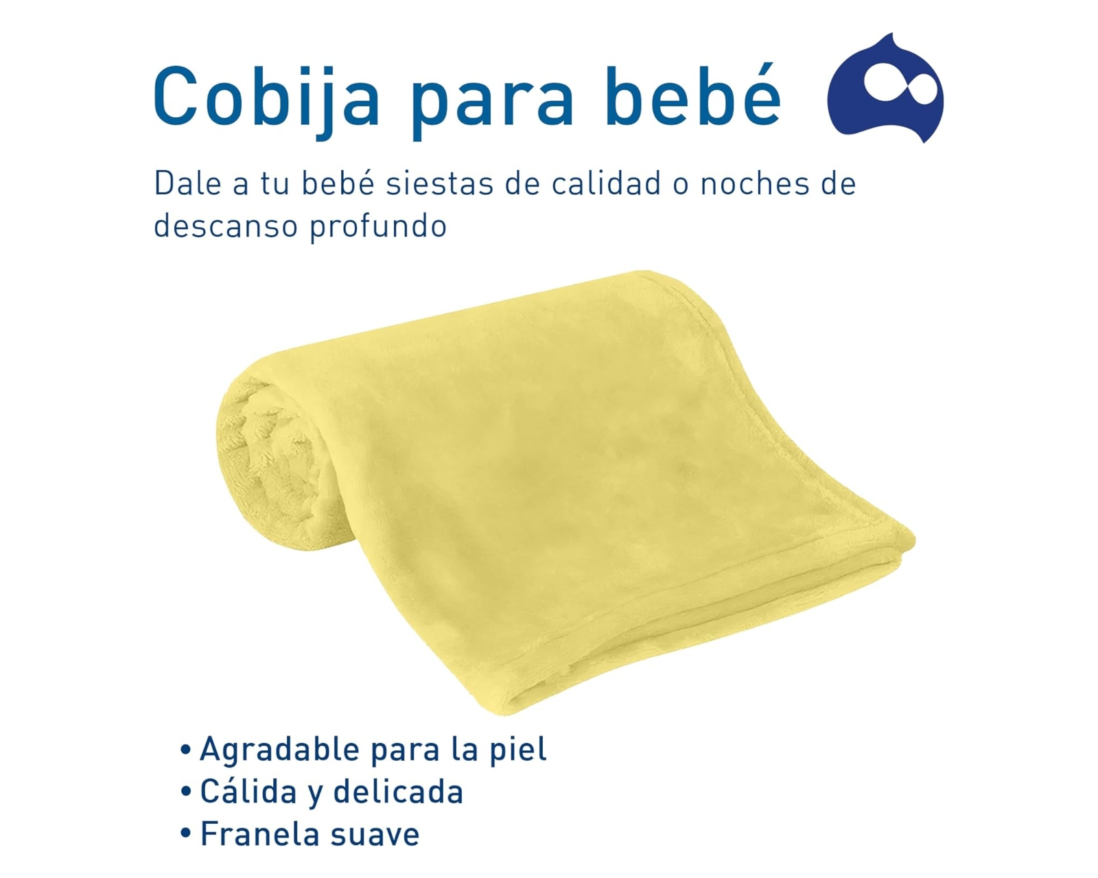 Foto 3 pulgar | Cobija Para Bebé Bluelander, Frazada Color Amarillo, Tamaño 117 X 83 Cm.