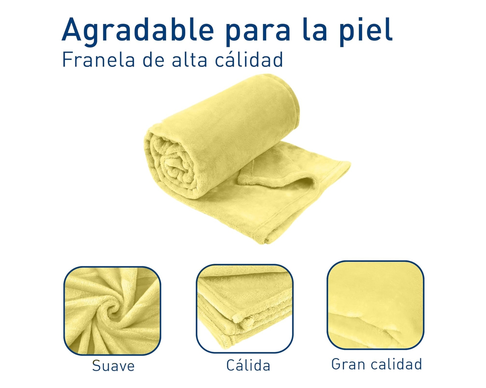 Foto 4 pulgar | Cobija Para Bebé Bluelander, Frazada Color Amarillo, Tamaño 117 X 83 Cm.