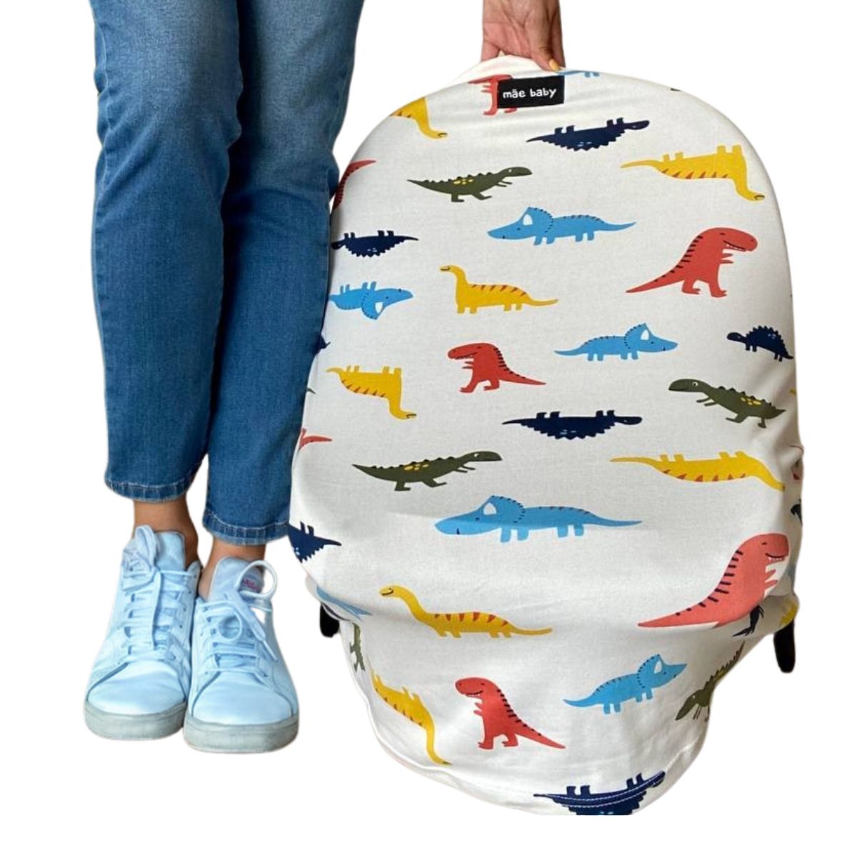 Manta De Lactancia Mãe Baby Mandil Para Amamantar Bufanda (dinosaurios) Multiusos 4en1  Transpirable No Transparente