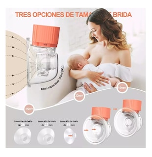 Foto 2 | Sacaleche Extractor Usable De Leche Eléctrico Portátil Transparente Con Naranja