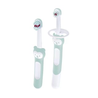 Foto 1 | Cepillo De Dientes Mam Baby Learn To Brush 2pz Turquesa