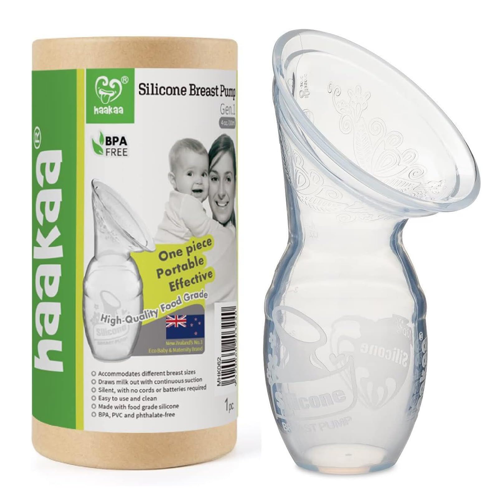 Foto 2 pulgar | Extractor De Leche Manual De Silicona Haakaa, 120 Ml, 100% Apto Para Uso Alimentario - Venta Internacional.