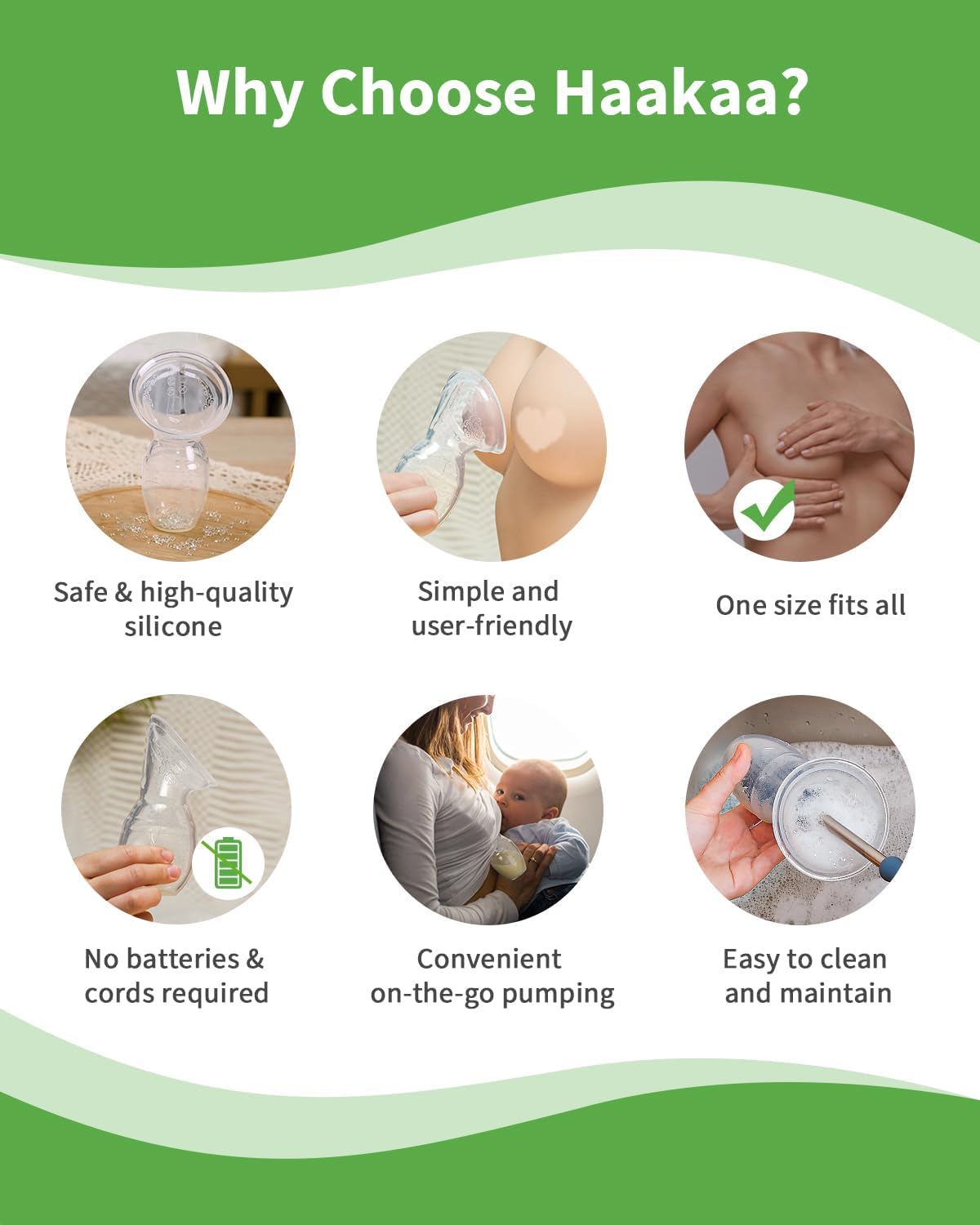 Foto 8 pulgar | Extractor De Leche Manual De Silicona Haakaa, 120 Ml, 100% Apto Para Uso Alimentario - Venta Internacional.