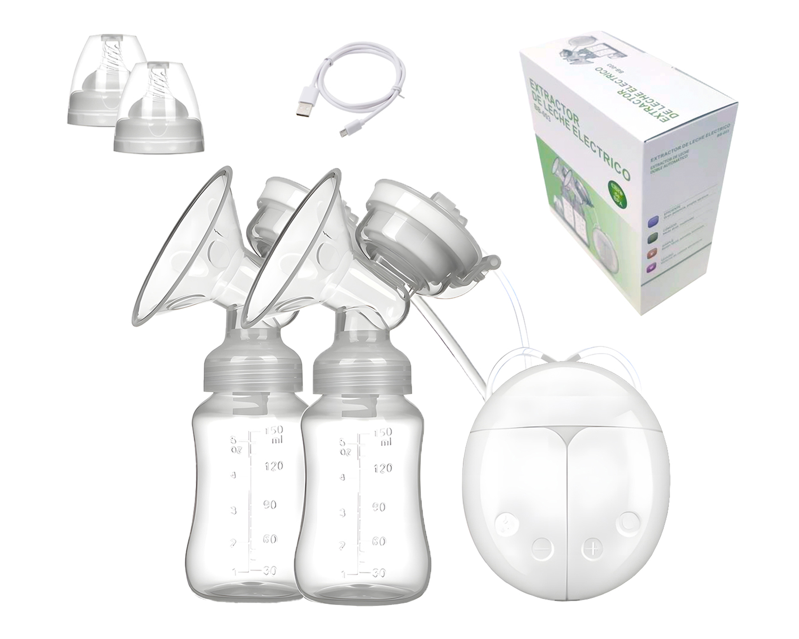 Foto 7 pulgar | Extractor De Leche Eléctrico Basitex Blanco