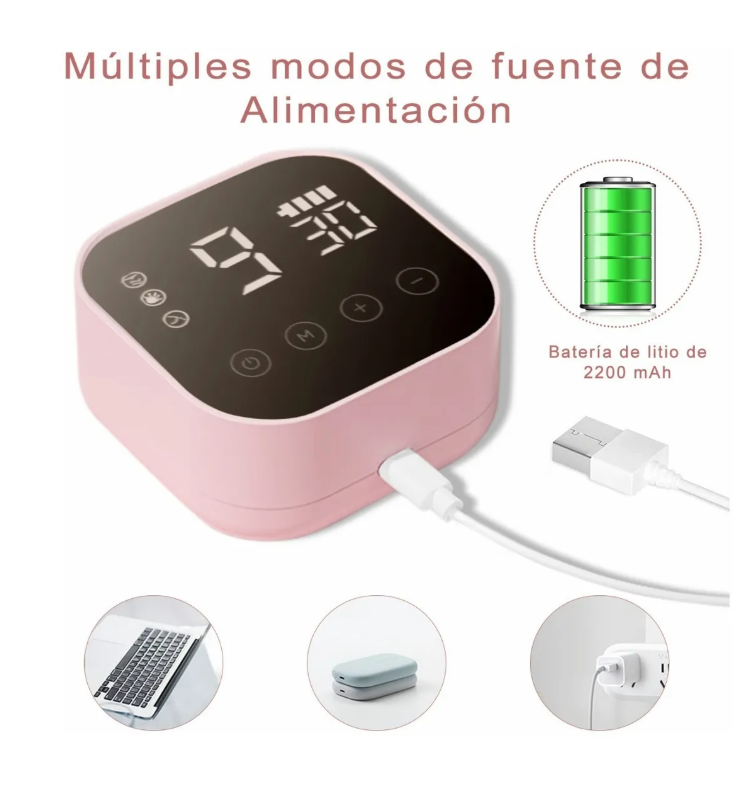 Foto 6 pulgar | Extractor De Leche Eléctrico Doble Portáti Para Lactancia