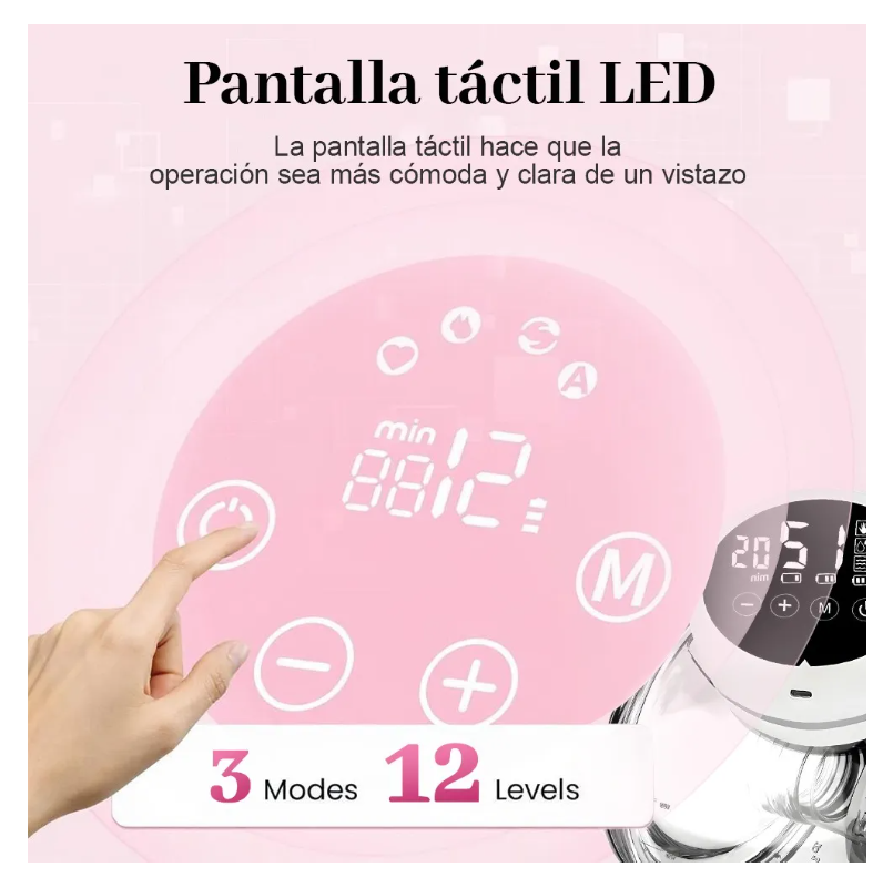 Foto 5 pulgar | Extractor De Leche Eléctrico Manos Libres 3 Modos 12 Niveles