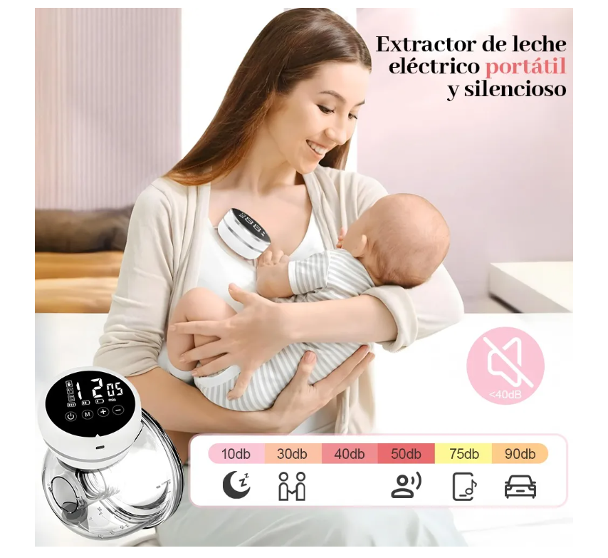 Foto 6 pulgar | Extractor De Leche Eléctrico Manos Libres 3 Modos 12 Niveles