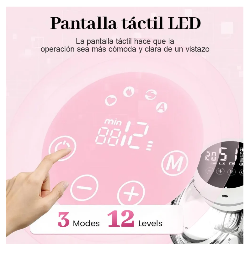 Foto 3 pulgar | Extractor De Leche Eléctrico Manos Libres 3 Modos 12 Niveles