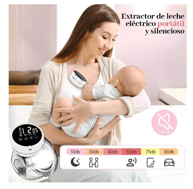 Foto 4 | Extractor De Leche Eléctrico Manos Libres 3 Modos 12 Niveles