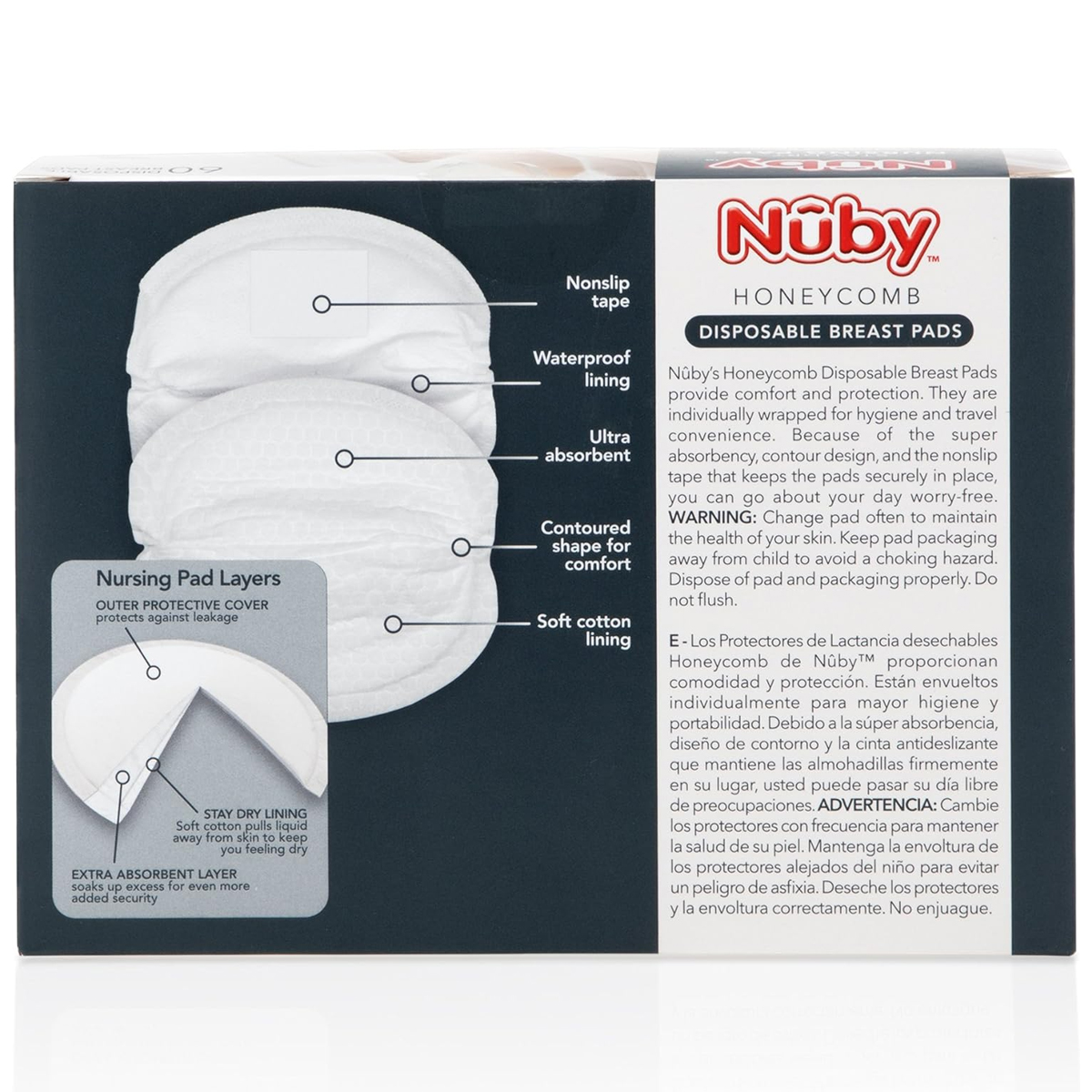 Foto 4 pulgar | Protectores Desechables para Lactancia Nuby 60 piezas Ultrafinas