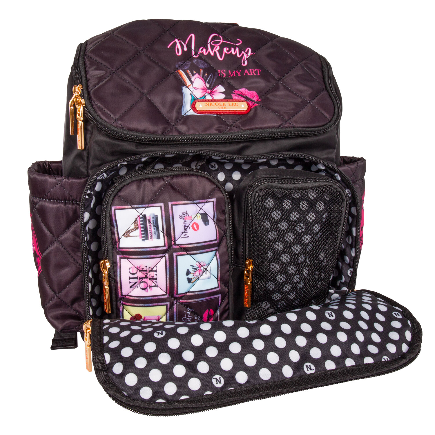 Foto 4 | Pañalera Backpack Marca Nicole Lee De Nylon Amor Fuera Del Cuadro