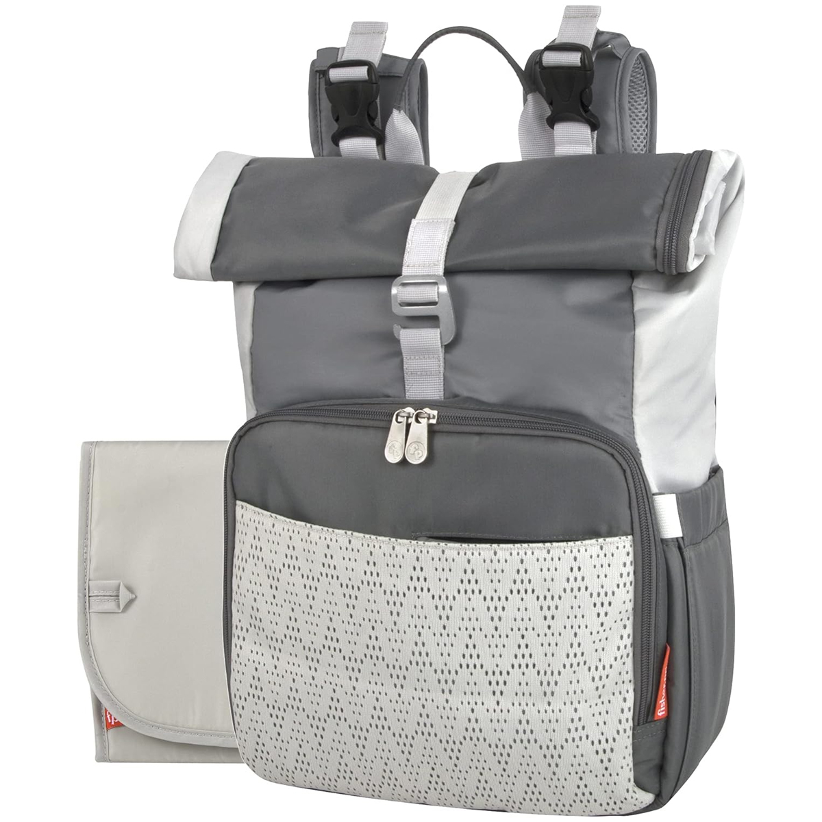 Pañalera Tipo Mochila Fisher-Price Maverick Gris