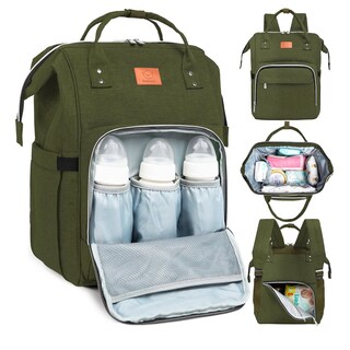 Foto 3 | Pañalera Tipo Mochila Keababies Original Oliva Oscuro