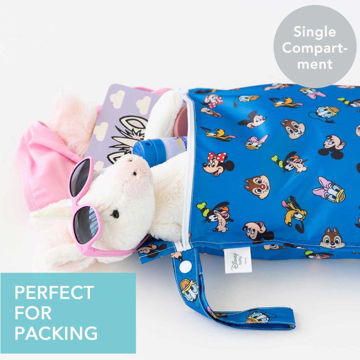 Foto 3 pulgar | Mochila Impermeable Bumkins Disney Mickey And Friends Blue - Venta Internacional.