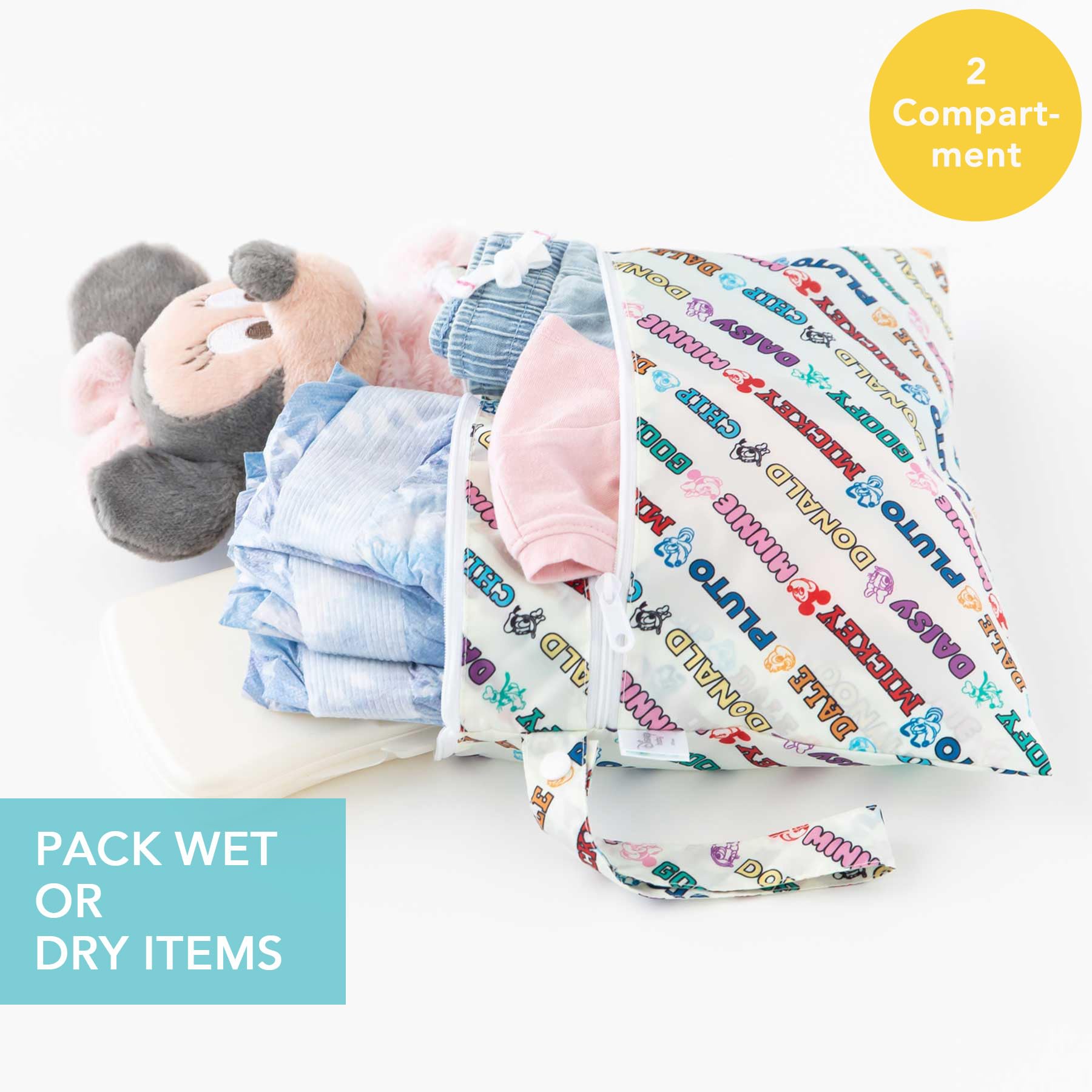 Foto 3 pulgar | Bolsa de Viaje Impermeable Bumkins Disney Mickey White - Venta Internacional
