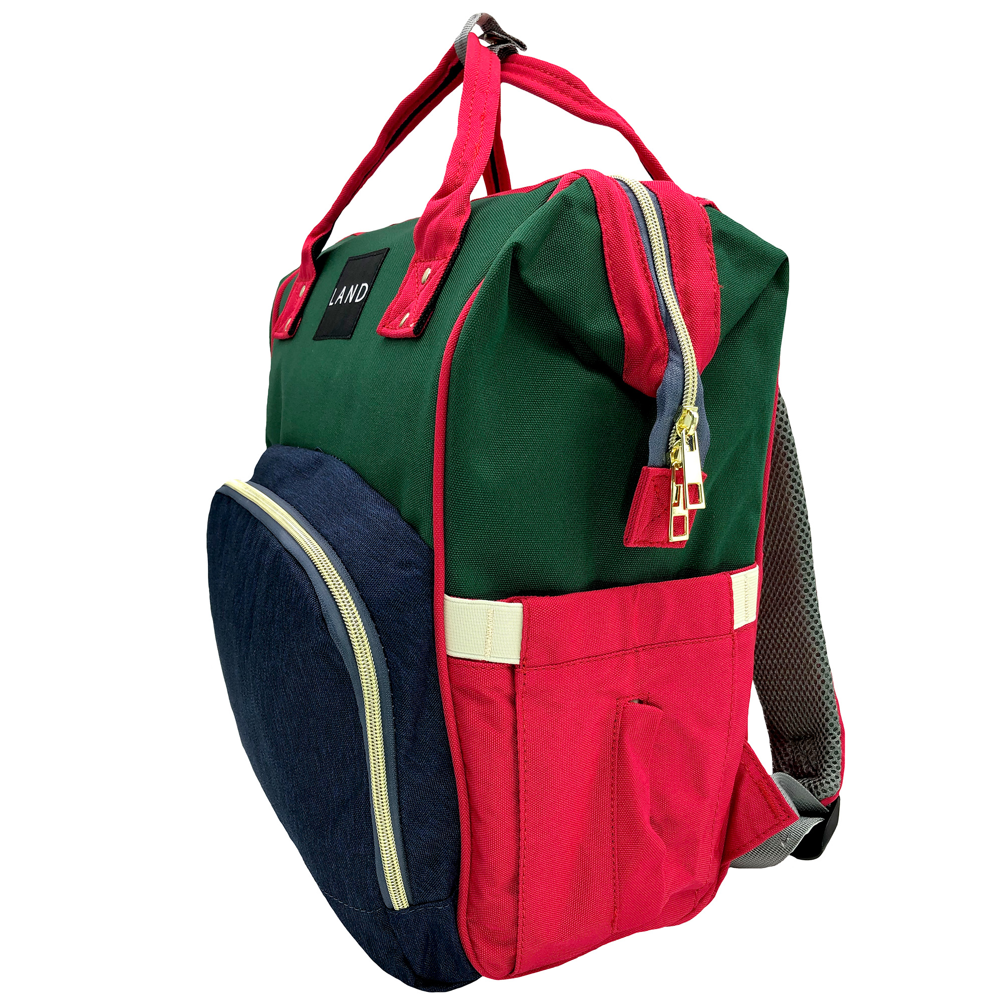 Foto 5 pulgar | Mochila Pañalera Land Moderna Practica Bebes Térmica Oxford Verde Azul Ecobaby Original