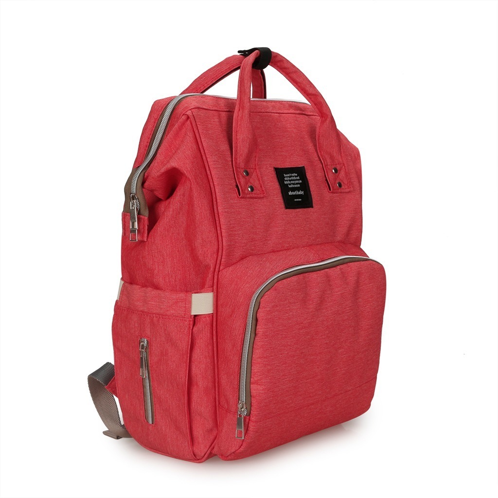 Mochila Pañalera Land Moderna Practica Bebes Térmica Oxford Tangerina Ecobaby Original